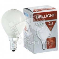 Лампа накаливания декоративная ДШМТ 40Вт 230В Е14 (шар матовый) цветная упаковка