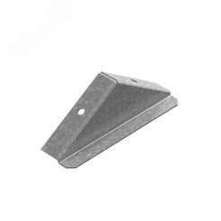 Заглушка крышки двускатной для лотка 150 мм, толщ. 1,0 мм, Сендзимир цинк Заглушка крышки двускатной для лотка 150 мм, толщ. 1,0 мм, Сендзимир цинк