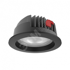 Светильник светодиодный DL-PRO круглый встраиваемый 226*96 52W 4000K IP65 диаметр монтажного отверстия 200-215мм RAL9005 черный матовый