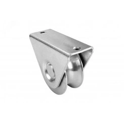 Колесо с 1 подшипником, V-образное сеч-е, D-80, с внешним кронштейном, до 150 кг Колесо с 1 подшипником, V-образное сеч-е, D-80, с внешним кронштейном, до 150 кг