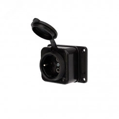 Розетка штепсельная влагозащищенная, с з,16 А, IP54 каучук REXANT