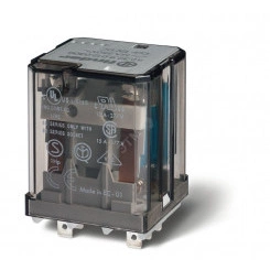 Силовое электромеханическое реле, монтаж в розетку или наконечники Faston 187 (4.8х0.5мм), 2NO 16A, контакты AgCdO (зазор ? 3мм), катушка 12В DC, степень защиты RTI, опции: нет, упаковка 1шт.