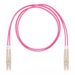 Шнур оптический коммутационный (патч-корд), LC-LC, дуплекс (duplex) OM4, нг(А)-HF, маджента, 1,5 м