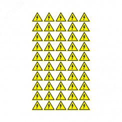 Наклейка знак ''Опасность поражения электротоком'' 25х25х25 мм 100 шт.