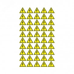 Наклейка знак ''Опасность поражения электротоком'' 25х25х25 мм 100 шт. Наклейка знак ''Опасность поражения электротоком'' 25х25х25 мм 100 шт.