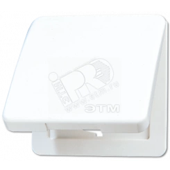 Крышка откидная для штепсельных розеток и изделий с платой 50?50 мм  белая