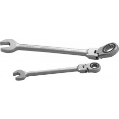 Ключ гаечный комбинированный трещоточный карданный, 10 мм