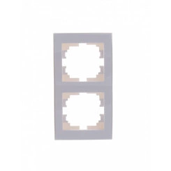 Рамка RAIN 2-ая вертикальная белая с боковой вставкой