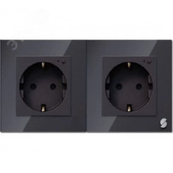 Розетка встраиваемая Sibling Powerswitch-W2, черная