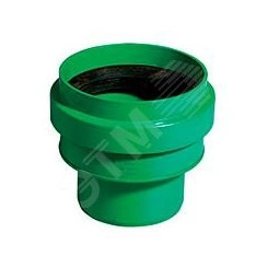 Переход ПП на гладкий конец бетонной трубы с уплотнением для наружной канализации 125 мм