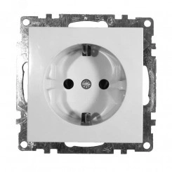 Розетка 1-местная с/з, серия Катрин, белый, Stekker Розетка 1-местная с/з, серия Катрин, белый, Stekker