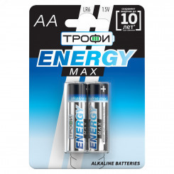 Элемент питания Трофи LR6-2BL ENERGY MAX Alkaline (40/320/15360)