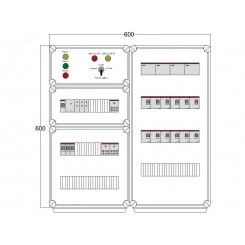 Щит управления электрообогревом DEVIbox HS 12x2700 D330 (в комплекте с терморегулятором и датчиком температуры)