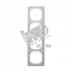 Рамка 4 поста универсальная светло-серая