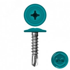 Саморез металл/металл 4.2х16 пресс-шайба сверло RAL5021