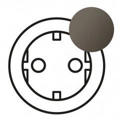 Celiane Лицевая панель розетки 2К+З немецкого стандарта 067153/61 графит