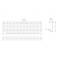 Шина монтажная 23х73 с держателем для шкафов EMS высота/ширна/глубина 2000 мм Шина монтажная 23х73 с держателем для шкафов EMS высота/ширна/глубина 2000 мм