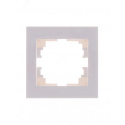 Рамка RAIN 1-ая горизонтальная белая с боковой вставкой