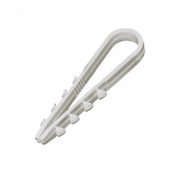 Дюбель-хомут 5-10мм для кругл. кабеля, белый (50шт).