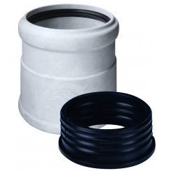 Муфта двухраструбная 50 ммдля бесшумной канализации Муфта двухраструбная 50 ммдля бесшумной канализации