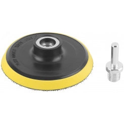 Диск шлифовальный с липучкой для АГШК, гайка М14 + переходник для дрели, 100x9 мм Диск шлифовальный с липучкой для АГШК, гайка М14 + переходник для дрели, 100x9 мм