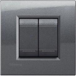 LivingLight. Рамка ''Сталь'', универсальная, 2 модуля