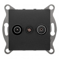 GUSI Ugra механизм розетки TV+ SAT, оконечной, скрытая установка. Цвет графит. GUSI Ugra механизм розетки TV+ SAT, оконечной, скрытая установка. Цвет графит.