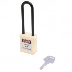 Замок безопасности навесной нейлоновая дужка BD-G36 White Замок безопасности навесной нейлоновая дужка BD-G36 White