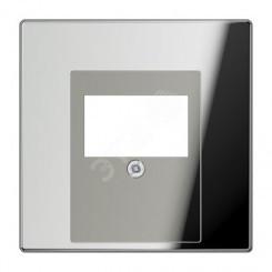 Накладка для USB розетки (ТАЕ гнезда)  Серия LS990  Материал- металл  Цвет- полированный хром