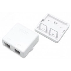 Корпус SBB3-2-WH настенной розетки для установки 2-х вставок типа Keystone Jack Корпус SBB3-2-WH настенной розетки для установки 2-х вставок типа Keystone Jack