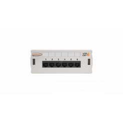 Панель настенная, 6 портов, Кат.6, RJ45/8P8C, неэкран., светло-серая Панель настенная, 6 портов, Кат.6, RJ45/8P8C, неэкран., светло-серая