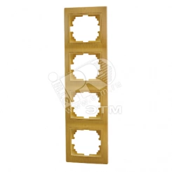 MIRA Рамка 4 поста вертикальная ольха MIRA Рамка 4 поста вертикальная ольха