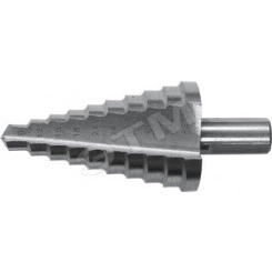 Сверло ступенчатое HSS (Р6М5) по металлу, 9 ступеней, 4-20 мм