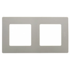 ETIKA Рамка 2 поста светлая галька ETIKA Рамка 2 поста светлая галька