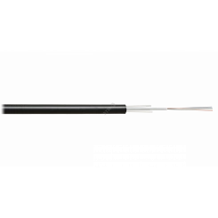 Кабель волоконно-оптический, 4 волокна, SM 9/125 G.657.A1, внешний, круглый с прутками, 0.5кН, PE, черный