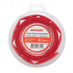 Трубка термоусаживаемая 6,0 3,0 мм красная, ролик 2,44 м Трубка термоусаживаемая 6,0 3,0 мм красная, ролик 2,44 м