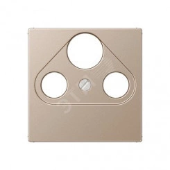 Накладка для телевизионной розетки (SAT-TV-FM) Серия A500 Материал- дуропласт Цвет- шампань Накладка для телевизионной розетки (SAT-TV-FM) Серия A500 Материал- дуропласт Цвет- шампань