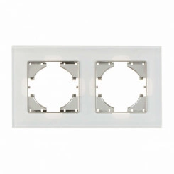 UGRA рамка 2-местная, стекло, белый. UGRA рамка 2-местная, стекло, белый.