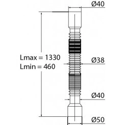 Труба гибкая МИНИ ЭЛИТ L 1200 мм D40-D40/50