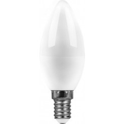 Лампа светодиодная LED 9вт E14 дневной матовая свеча
