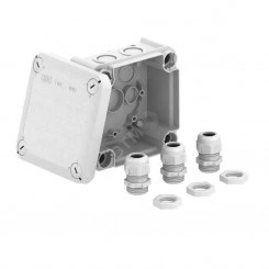 Коробка распределительная T60 114x114x57 IP67 + 3 сальника Коробка распределительная T60 114x114x57 IP67 + 3 сальника