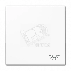 Клавиша для выключателя с символом свет белая Клавиша для выключателя с символом свет белая