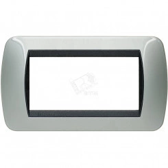 Накладка на 4 модуля Светлый Алюминий