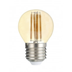 Лампа сетодиодная декоративная LED 6w E27 4000K шар золотой филамент 230/50 Jazzway
