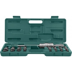 Съемник подшипников с цанговыми захватами за внутреннюю обойму и обратным молотком в наборе, диапазон захватов 8-30 мм Съемник подшипников с цанговыми захватами за внутреннюю обойму и обратным молотком в наборе, диапазон захватов 8-30 мм