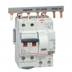 Выключатель автоматический дифференциального тока DX3 2П C10А 30MА-АC 4м