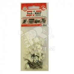 Скоба для кабеля круглая А12мм (30шт) Скоба для кабеля круглая А12мм (30шт)