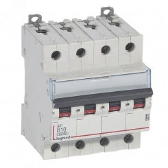 Выключатель автоматический четырехполюсный 10А B DX3 10kА/16kА