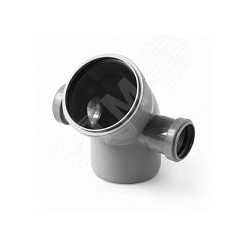 Отвод с выходом левый правый (полипропилен) 110x50/45град. Отвод с выходом левый правый (полипропилен) 110x50/45град.