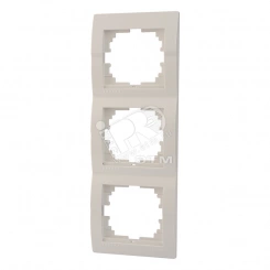 DERIY Рамка 3 поста вертикальная белый